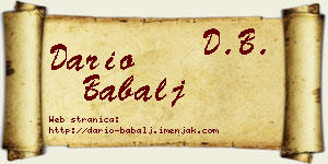 Dario Babalj vizit kartica